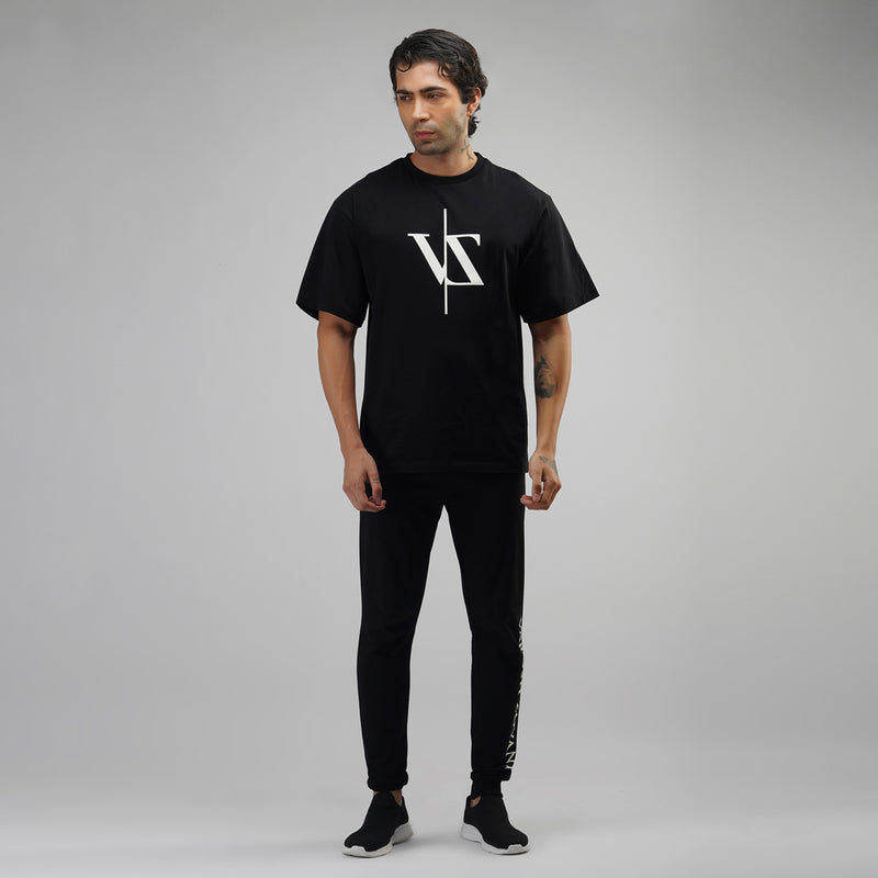 Space Black Drop Shoulder T-Shirt