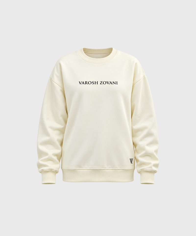 Opalescent Off-White Drop Shoulder Sweatshirt