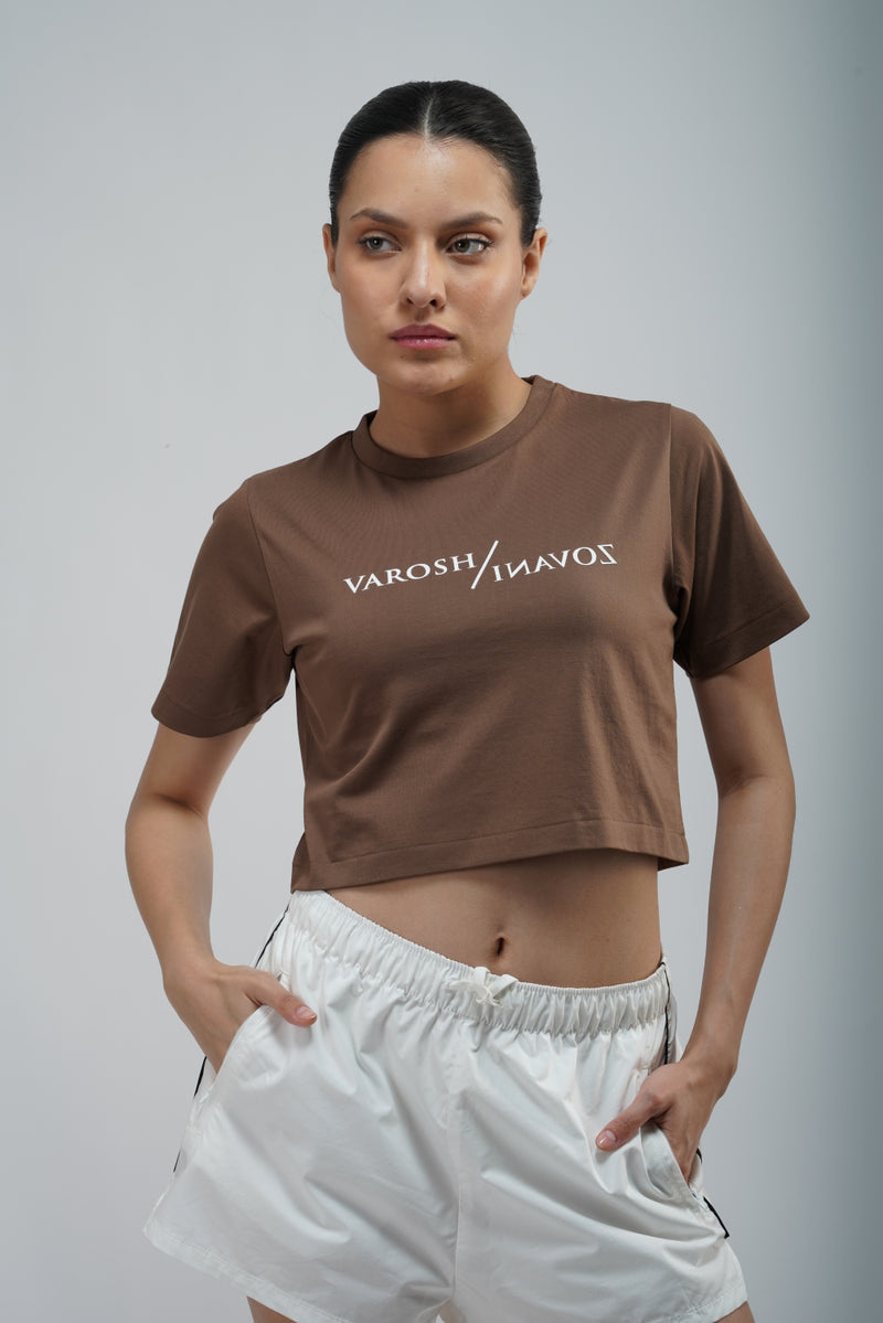 Espresso Brown Crop-Top