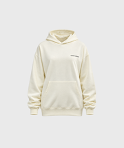Vanilla White Drop Shoulder Hoodie