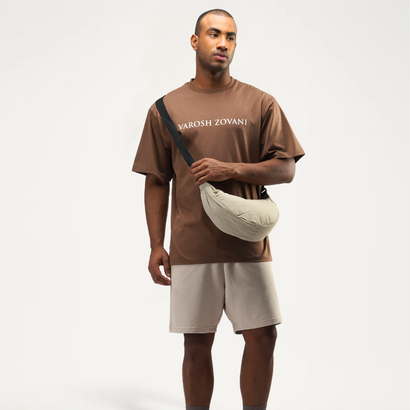 Cocoa Brown Drop Shoulder T-Shirt