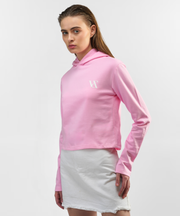 Mauve Pink Crop Hoodie
