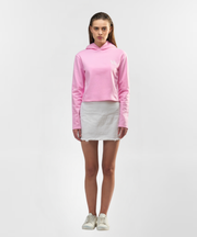 Mauve Pink Crop Hoodie