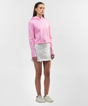Mauve Pink Crop Hoodie