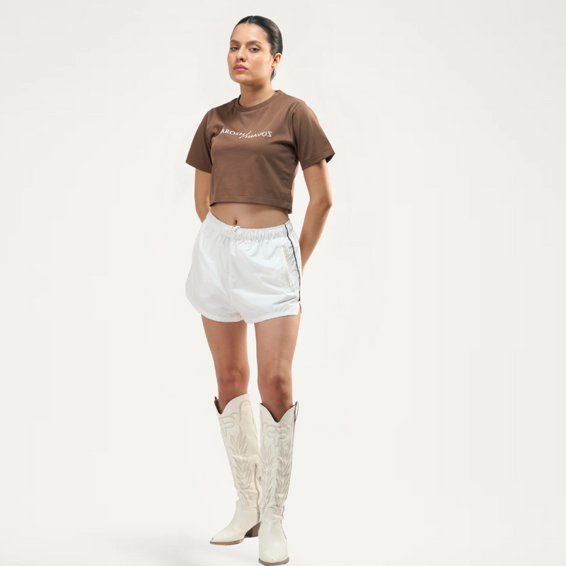 crop top brown