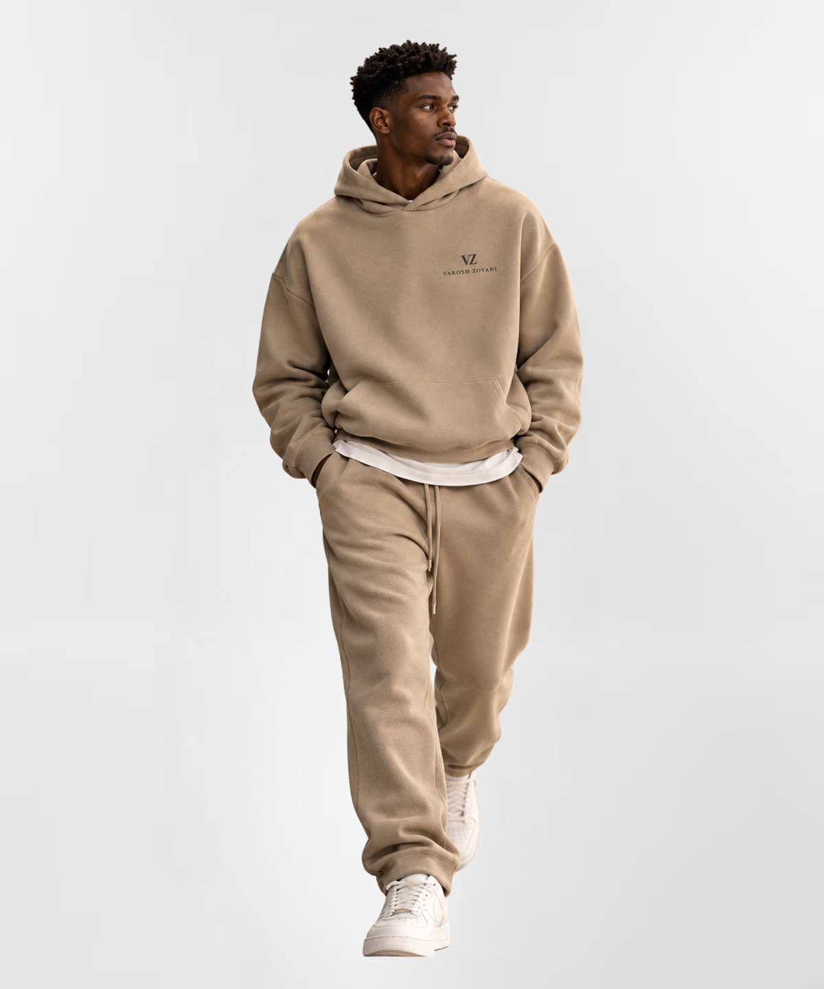 BVARN Drop Shoulder Brown Hoodie