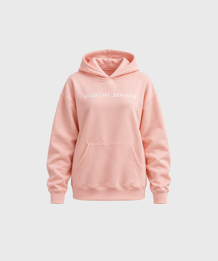 Champagne Pink Drop Shoulder Hoodie