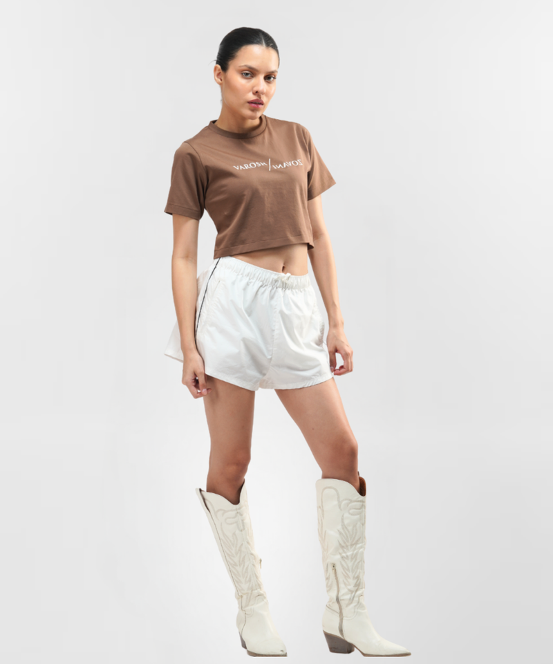 Espresso Brown Crop Top
