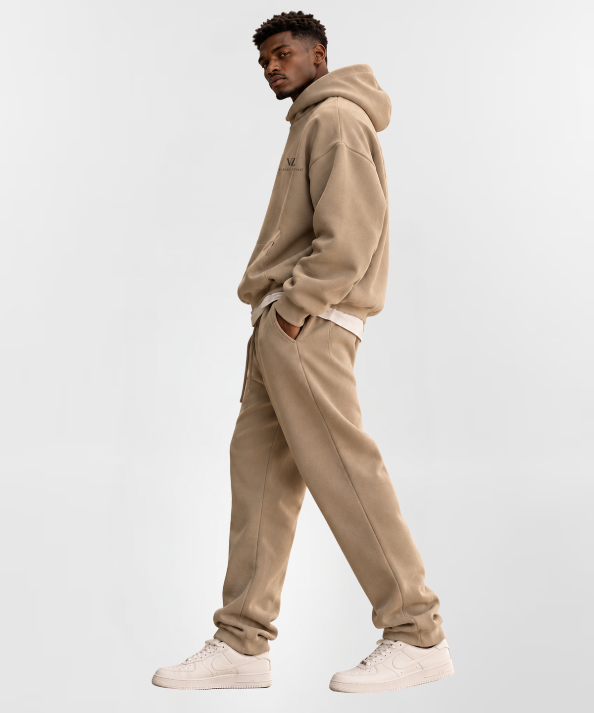 BVARN Drop Shoulder Brown Hoodie