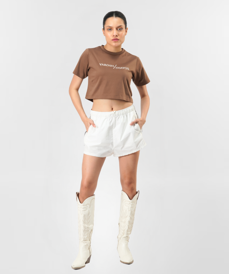Espresso Brown Crop Top