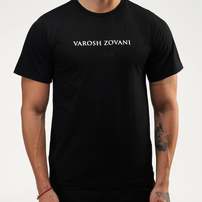 Black T-Shirt side view – 100% Supima cotton premium quality
