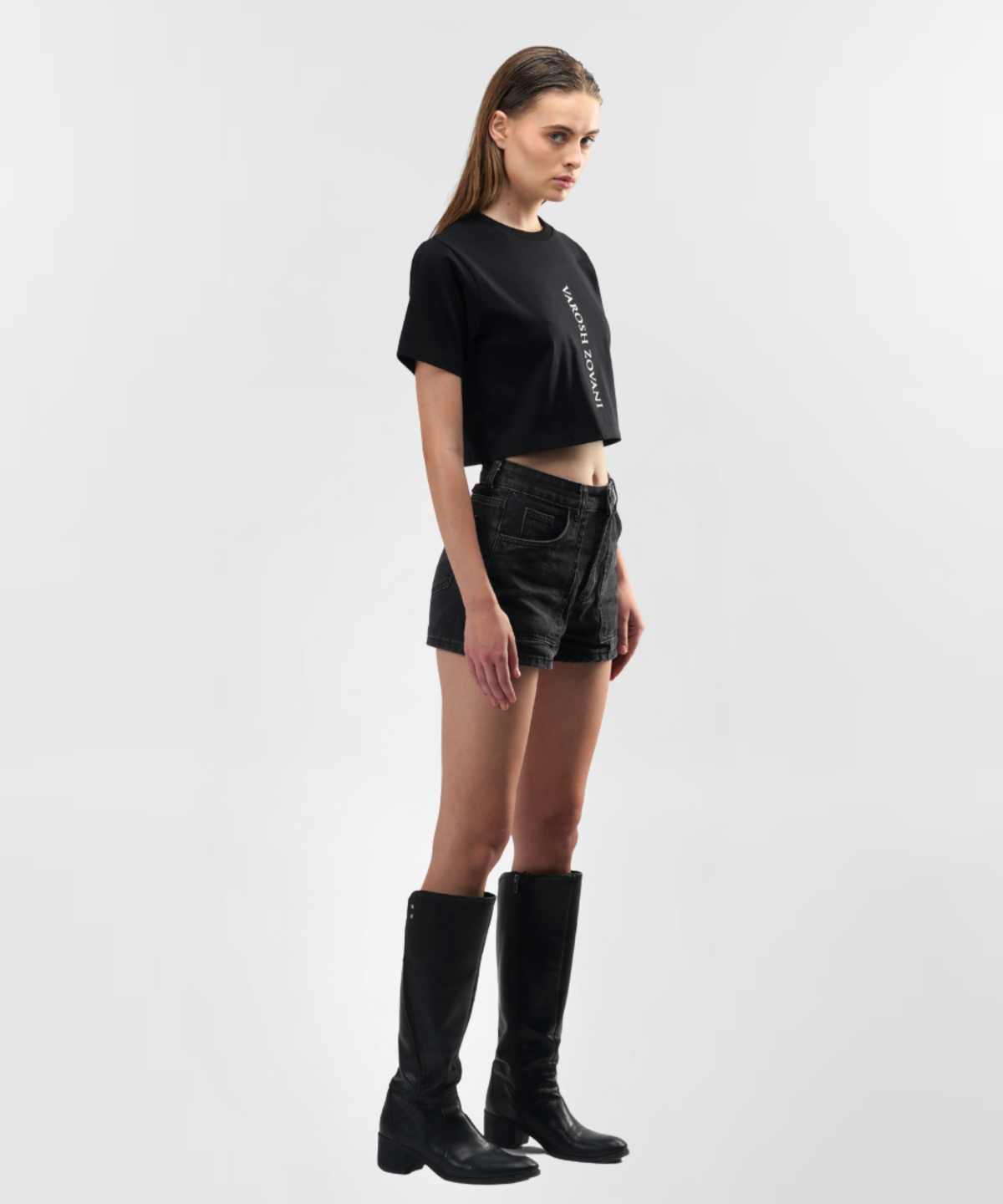Eclipse Black Crop Top