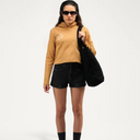 Mocha Brown Crop Hoodie