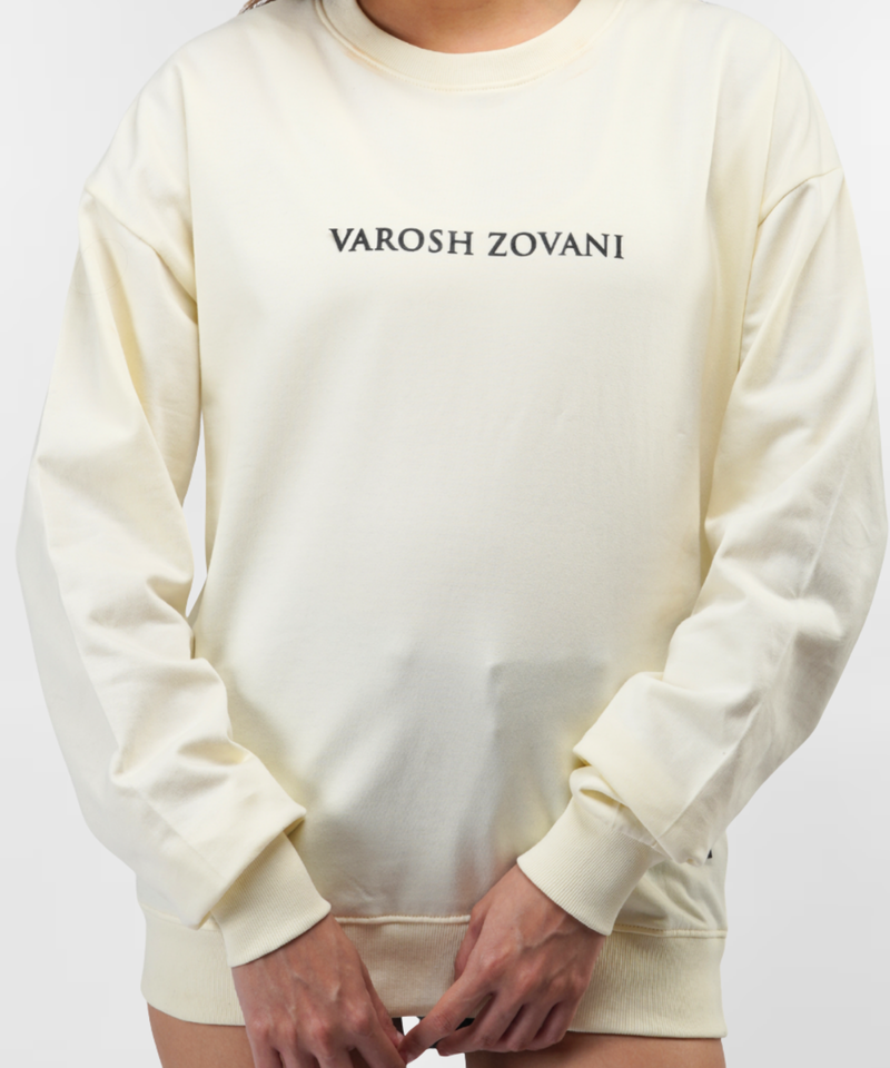 Opalescent Off-White Drop Shoulder Sweatshirt