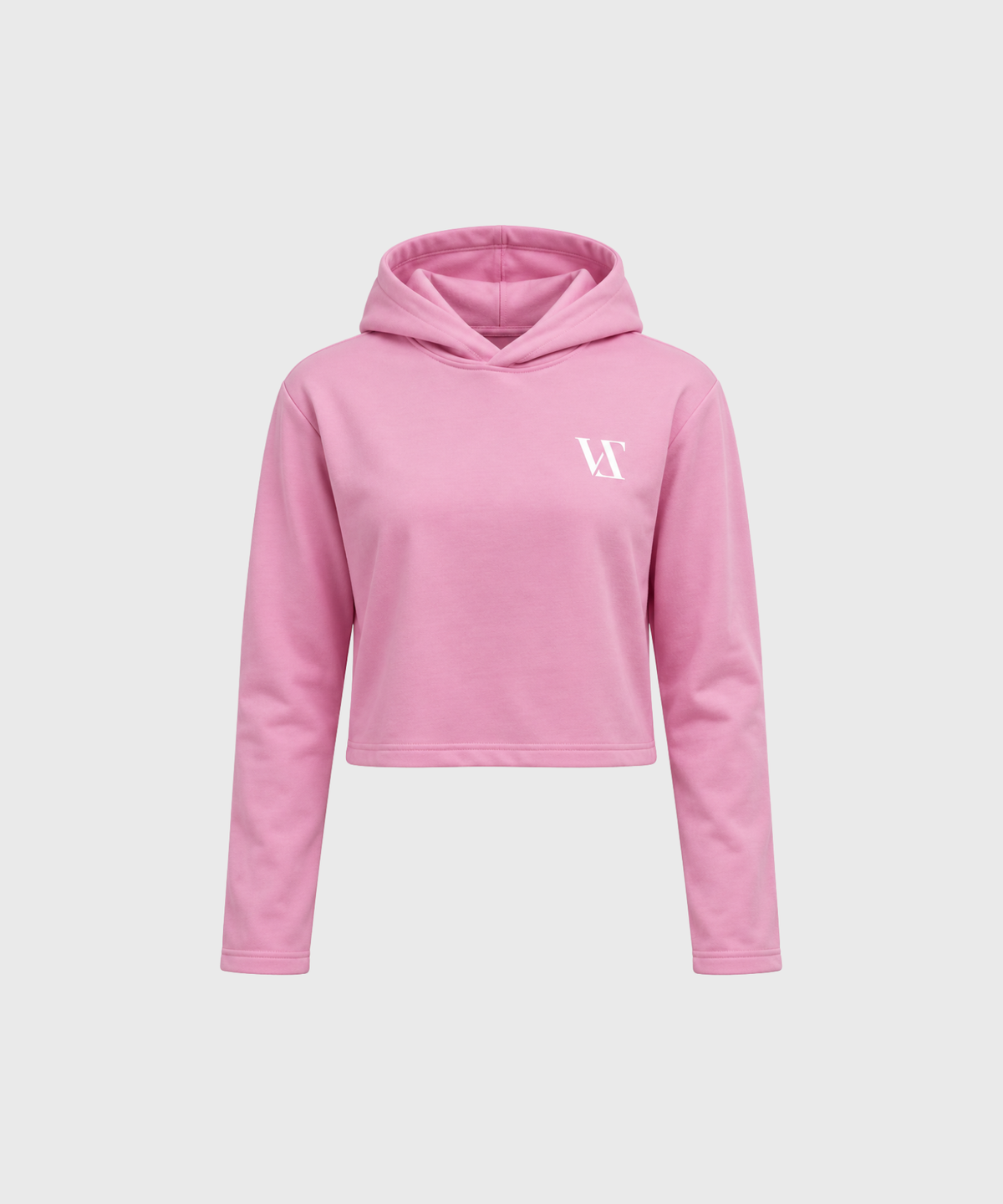 Mauve Pink Crop Hoodie