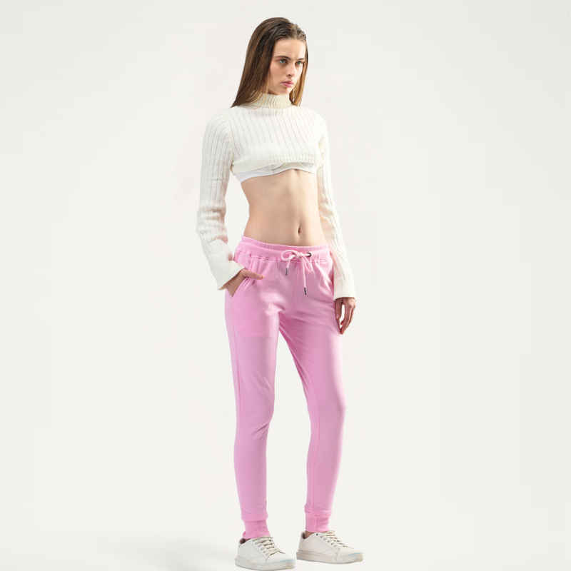 pink track pants outfit