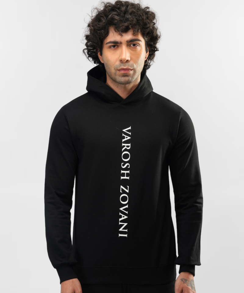 Falcon Black Relaxed Fit Hoodie