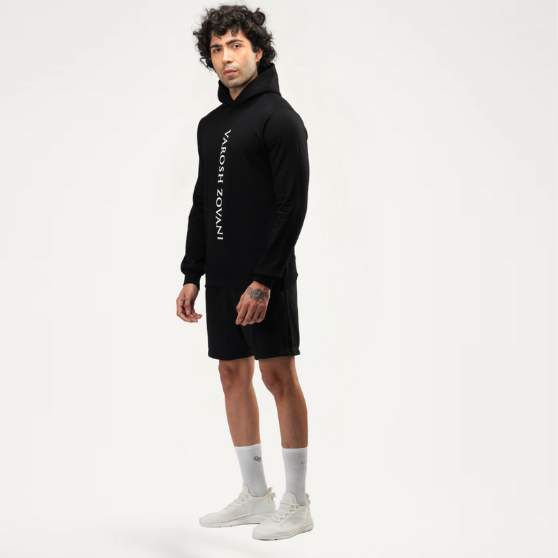 Falcon Black Relaxed Fit Hoodie