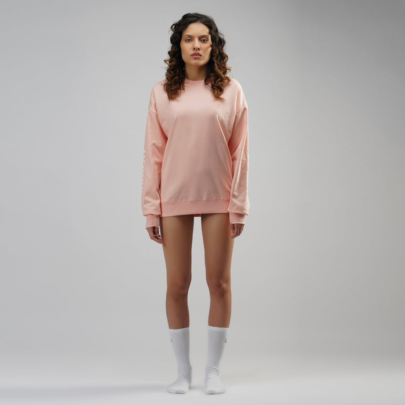 Candace Peach Relaxed Drop Shoulder Sweatshirt