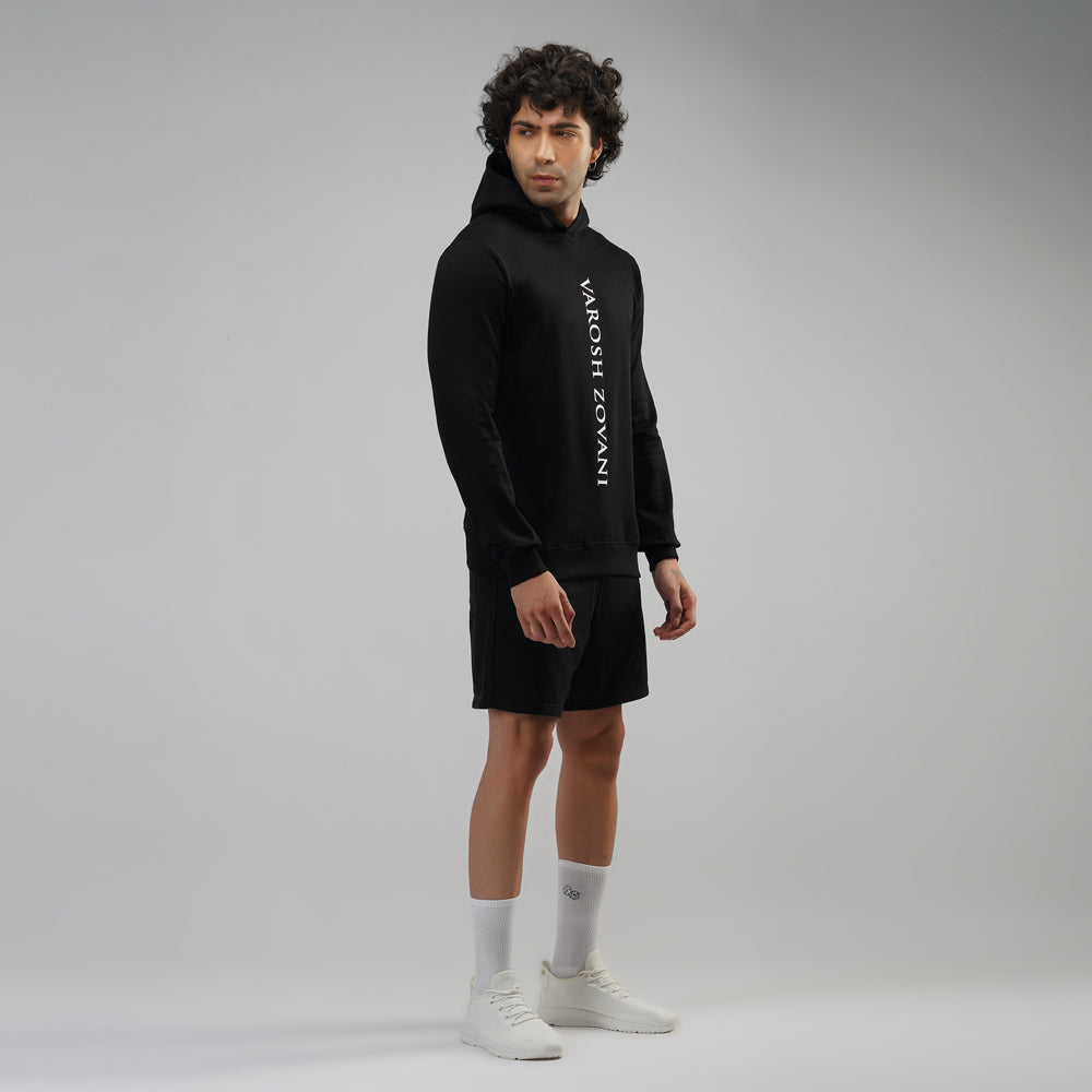 Falcon Black Relaxed Fit Hoodie