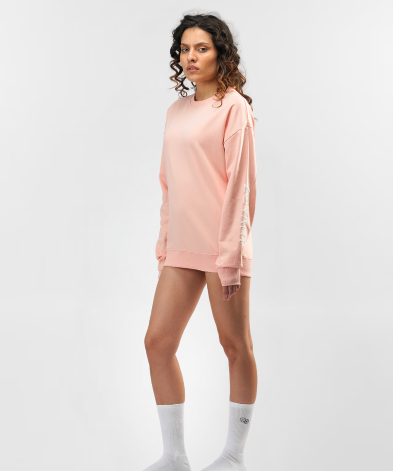 Candace Peach Relaxed Drop Shoulder Sweatshirt