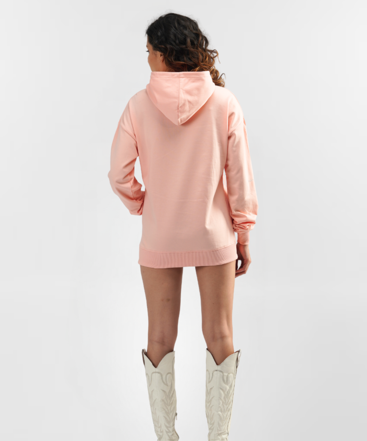 Champagne Pink Drop Shoulder Hoodie